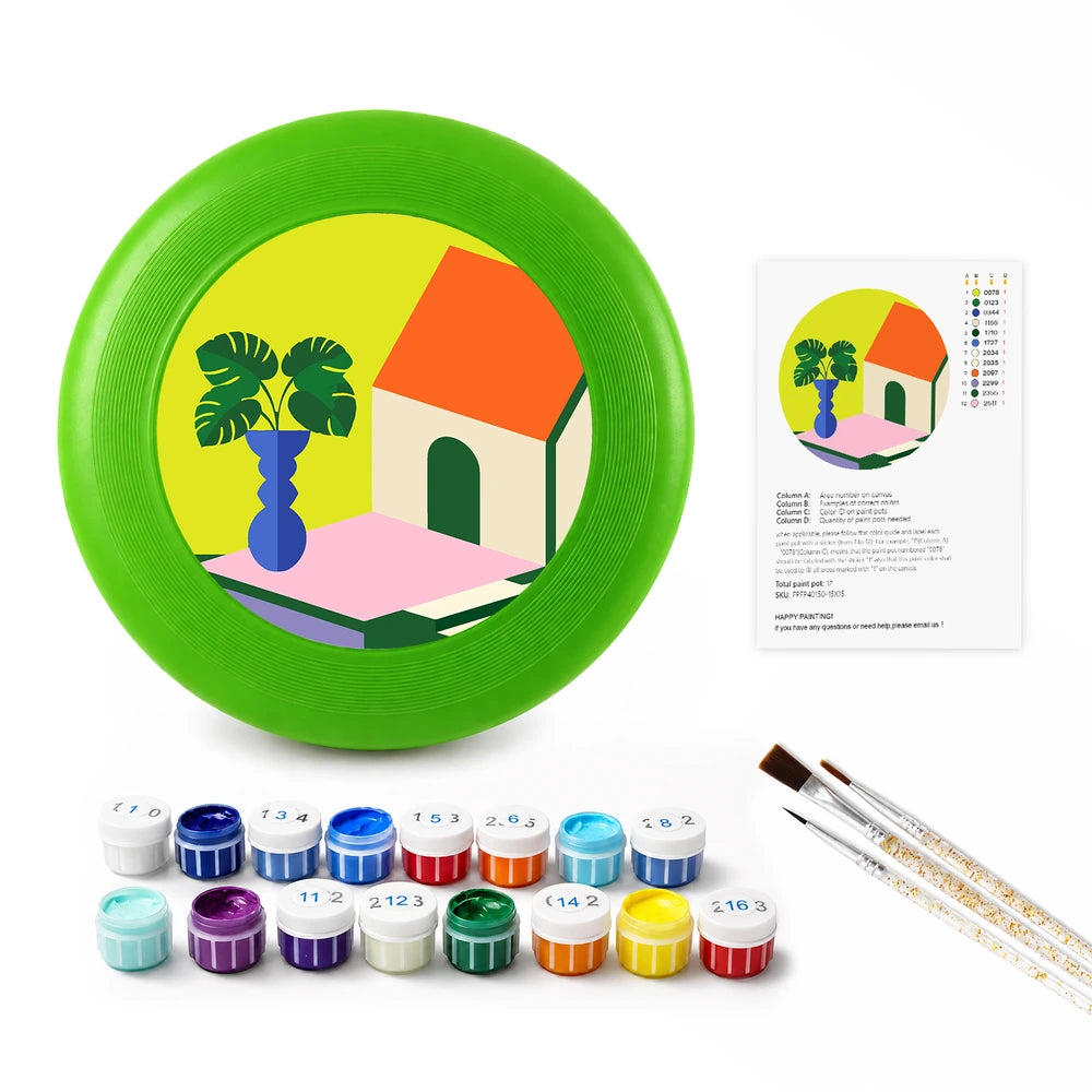 
Paint by Numbers - Frisbee | House with a Plant