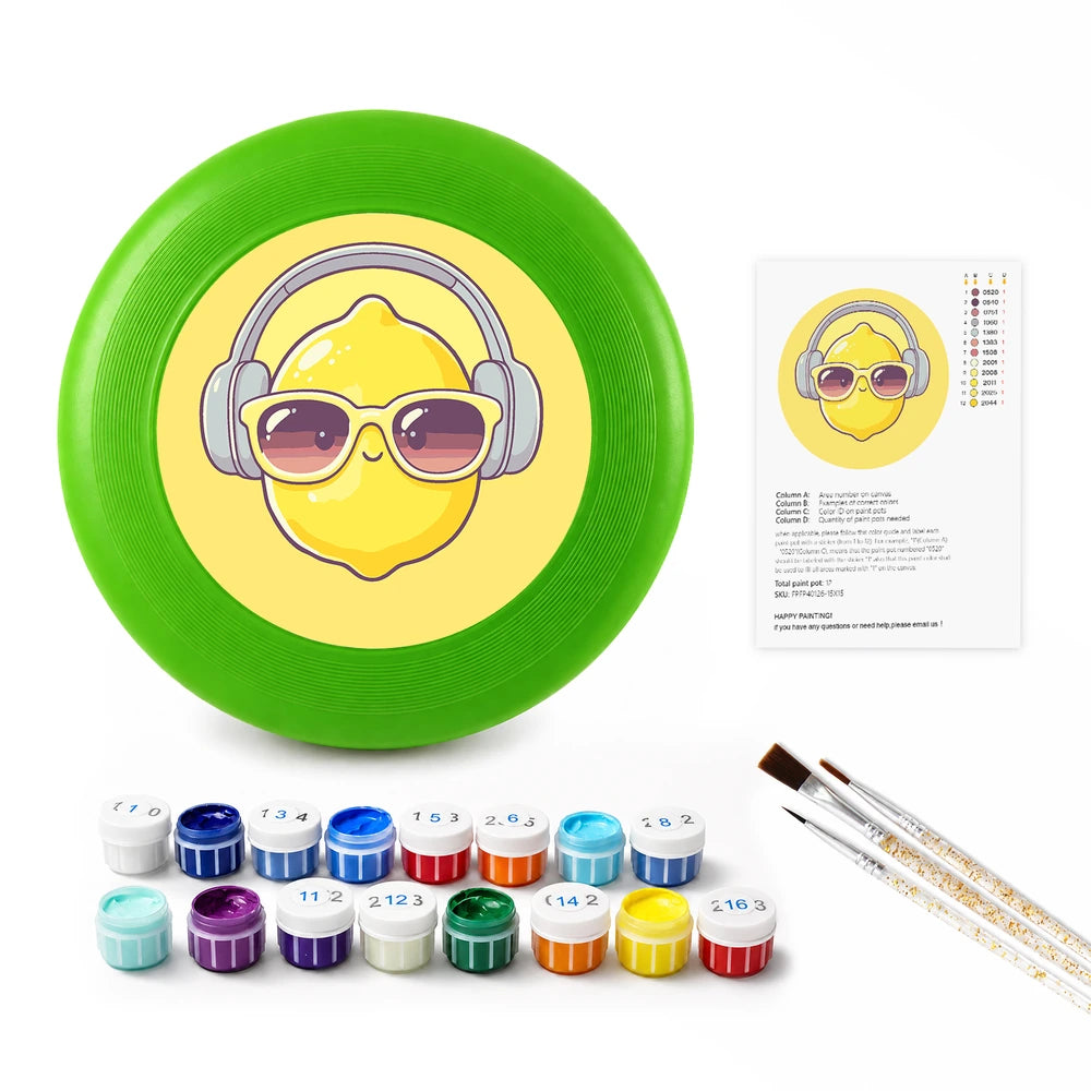 Paint by Numbers - Frisbee | Lemon with Headphones