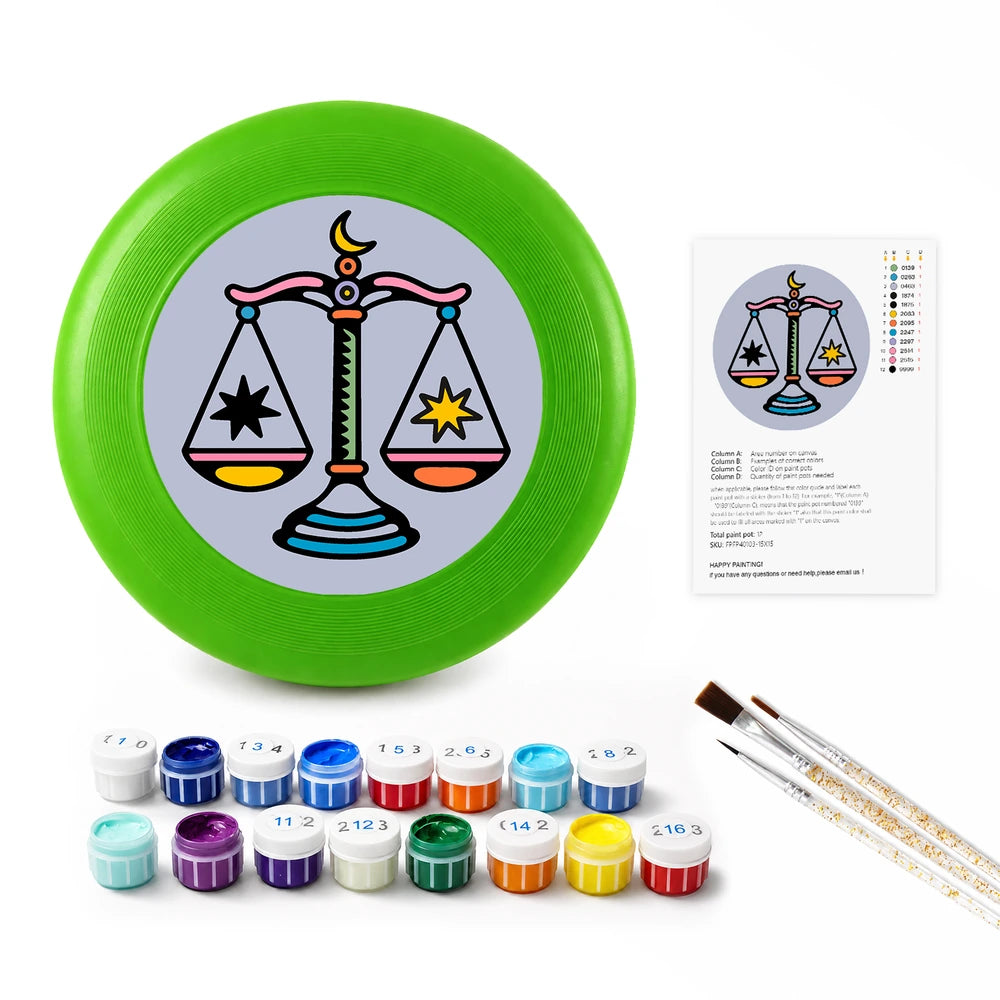 
Paint by Numbers - Frisbee | Libra Scales Sign