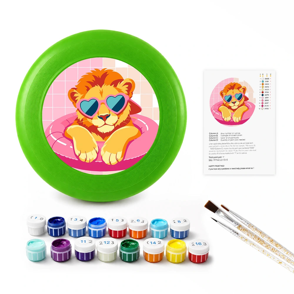 Paint by Numbers - Frisbee | Lion in a Pool Ring