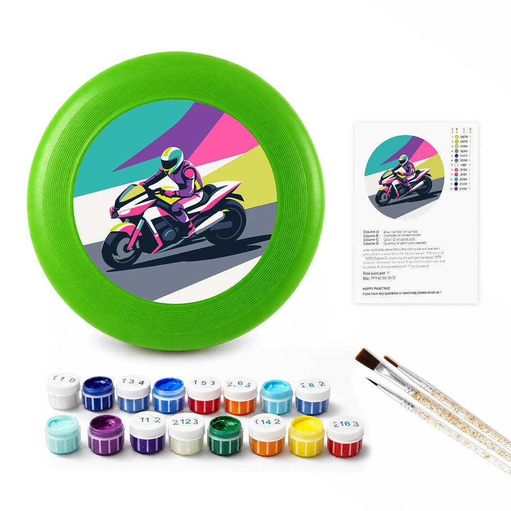 Paint by Numbers - Frisbee | Motorbike Racer