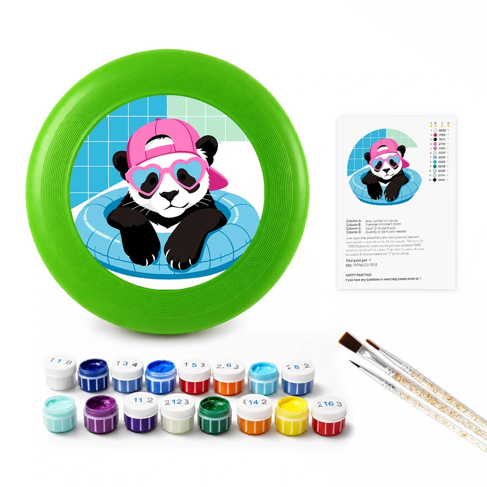 Paint by Numbers - Frisbee | Panda in a Pool Ring