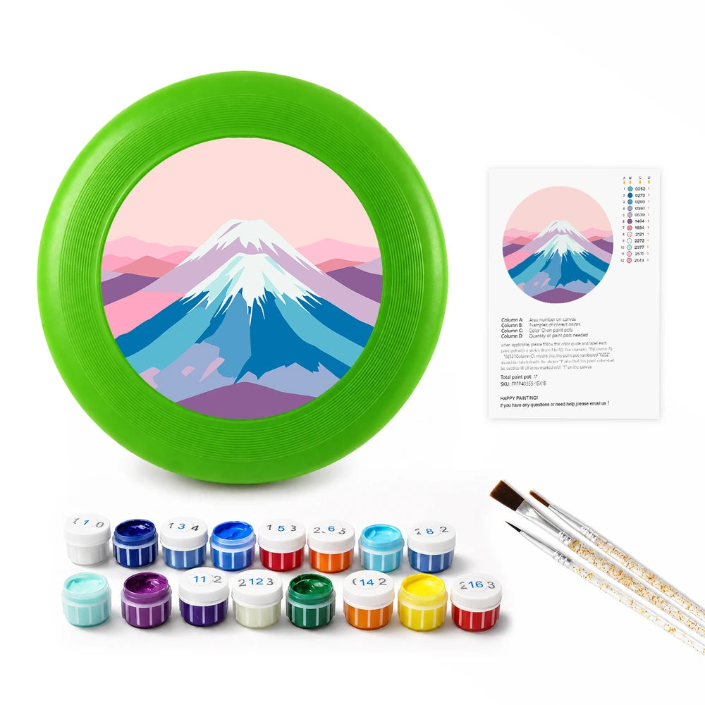 
Paint by Numbers - Frisbee | Pastel Mount Fuji