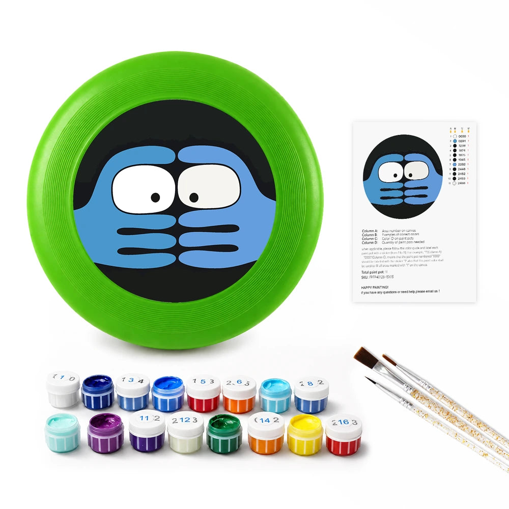
Paint by Numbers - Frisbee | Peeking Blue Face