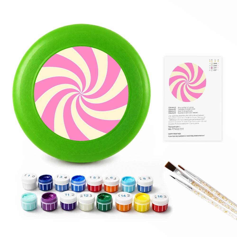 
Paint by Numbers - Frisbee | Pink Candy Swirl
