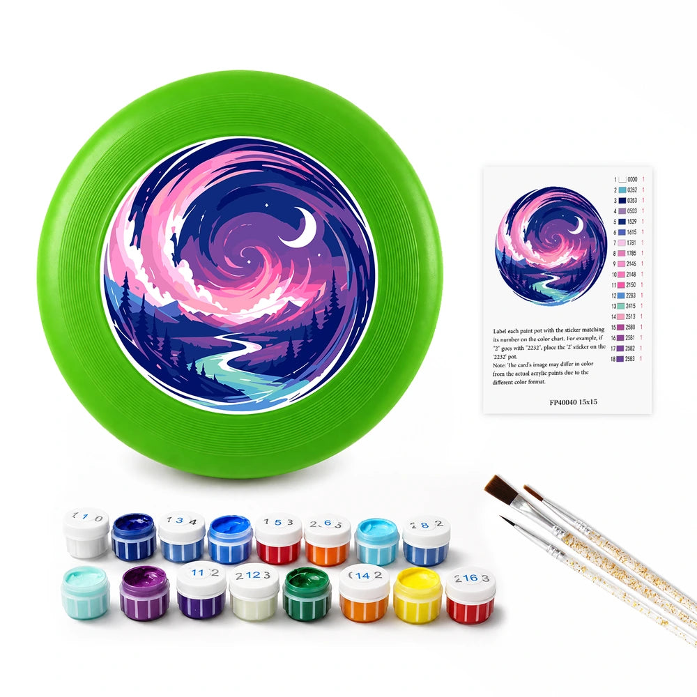 
Paint by Numbers - Frisbee | Pink Wave Swirl
