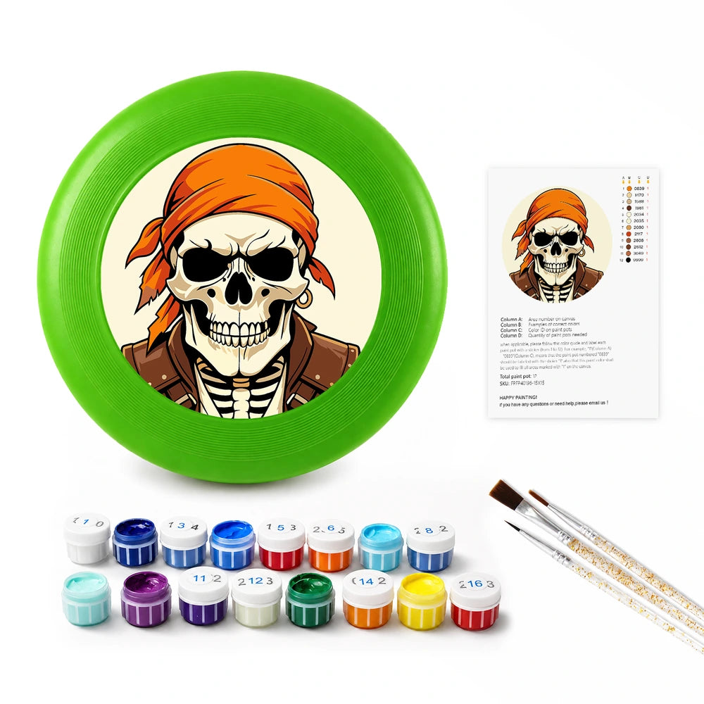 Paint by Numbers - Frisbee | Pirate Skeleton