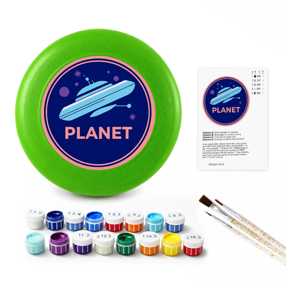 
Paint by Numbers - Frisbee | Planet Badge