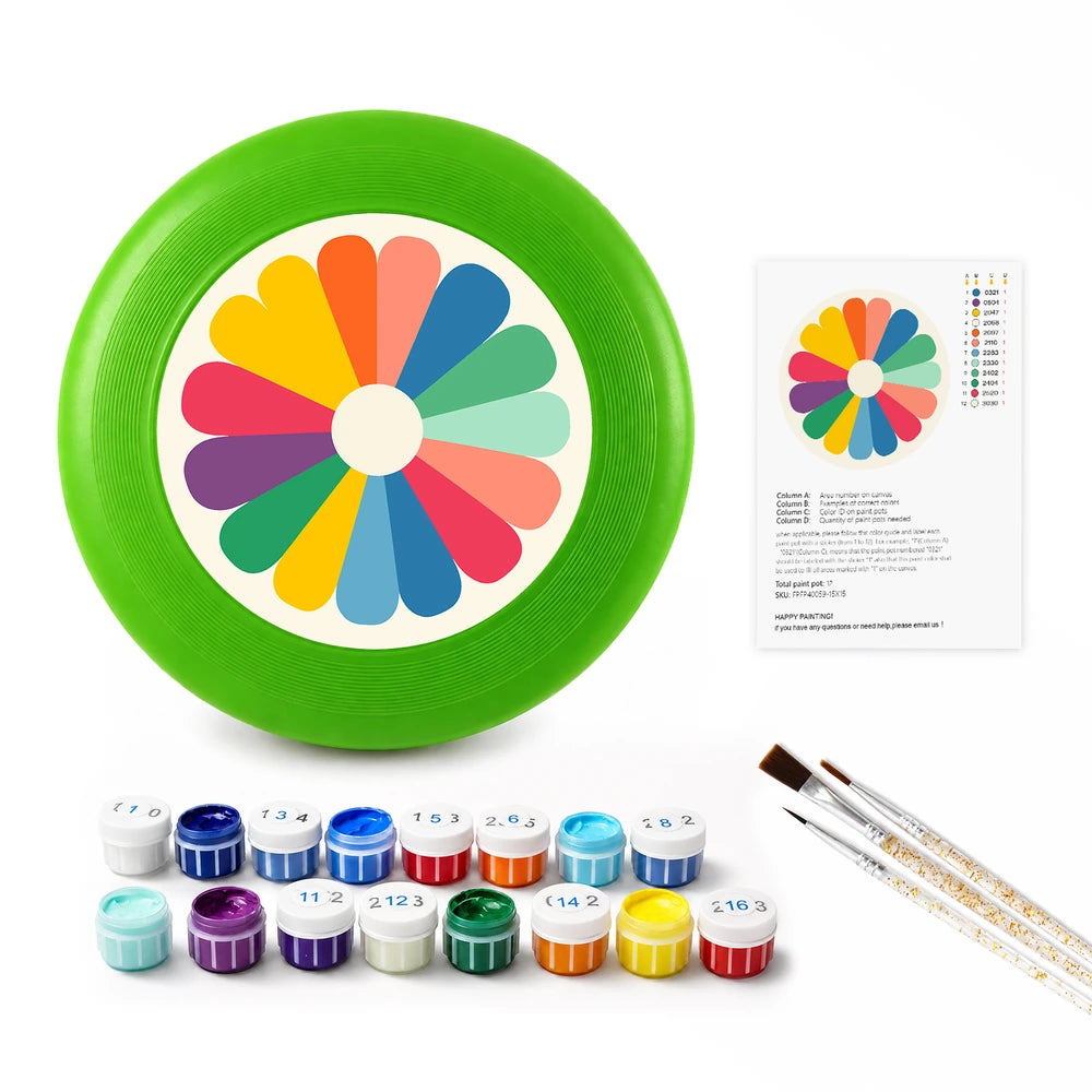 
Paint by Numbers - Frisbee | Rainbow Petal Wheel