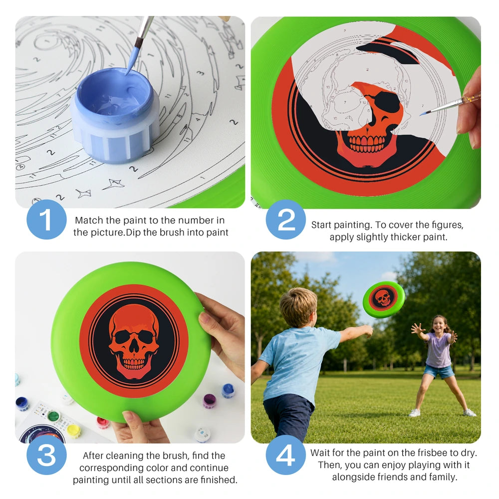 
Paint by Numbers - Frisbee | Red Skull Emblem