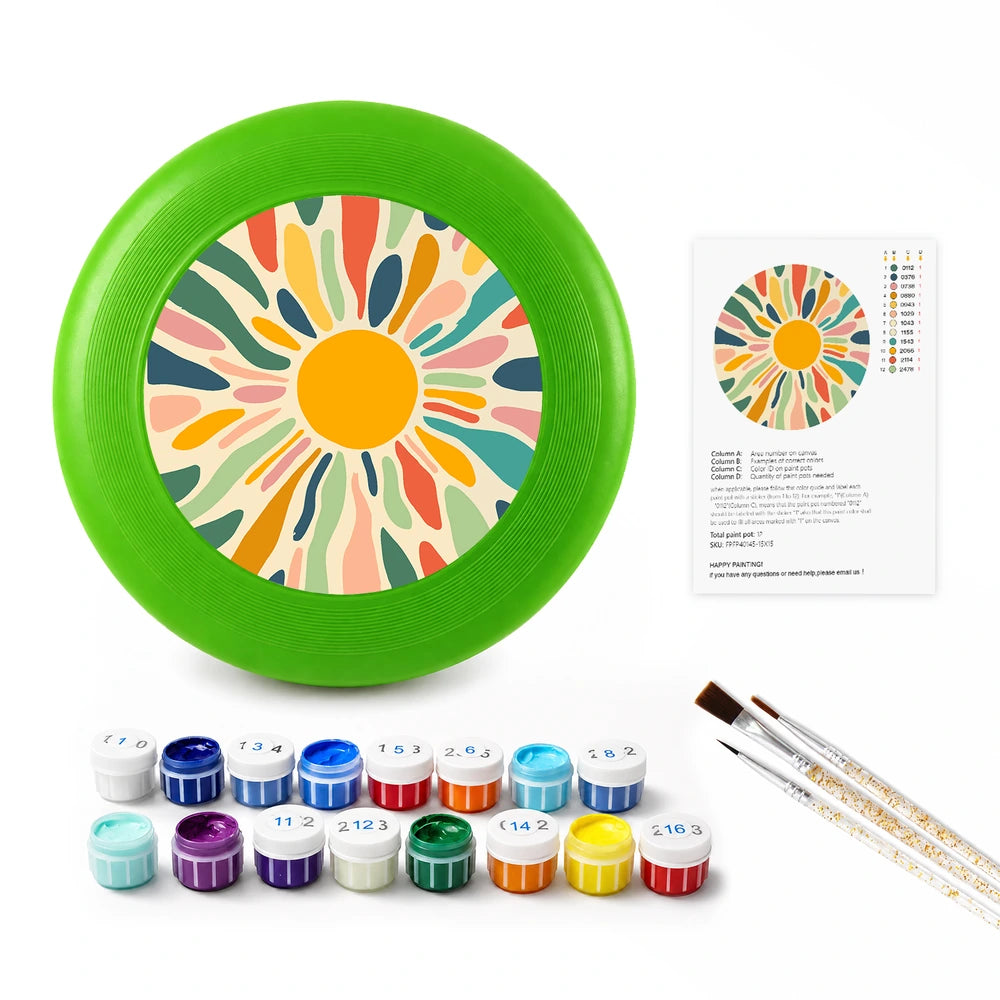 
Paint by Numbers - Frisbee | Retro Flower Burst