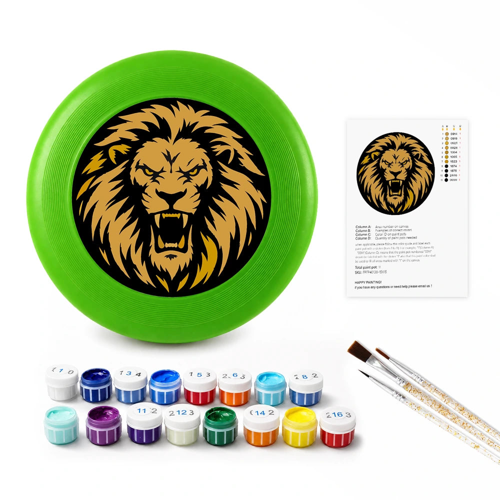 
Paint by Numbers - Frisbee | Roaring Golden Lion