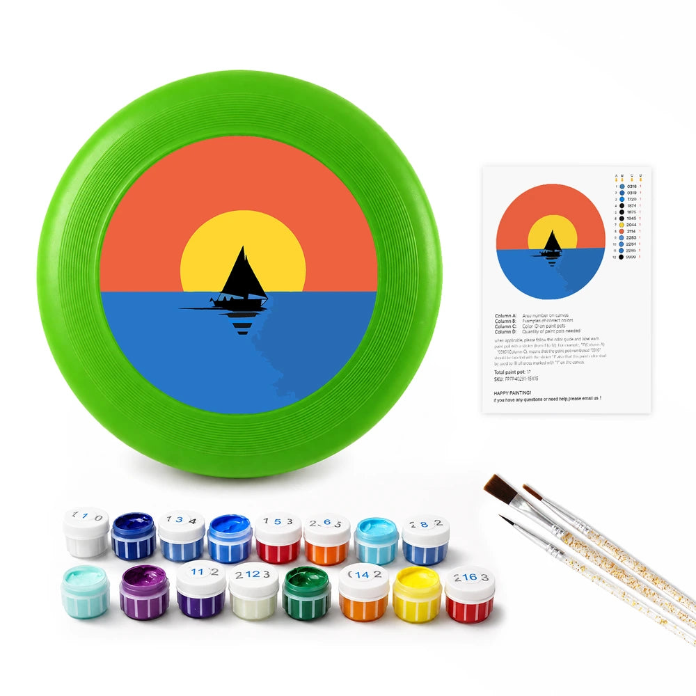 
Paint by Numbers - Frisbee | Sailboat at Sunset