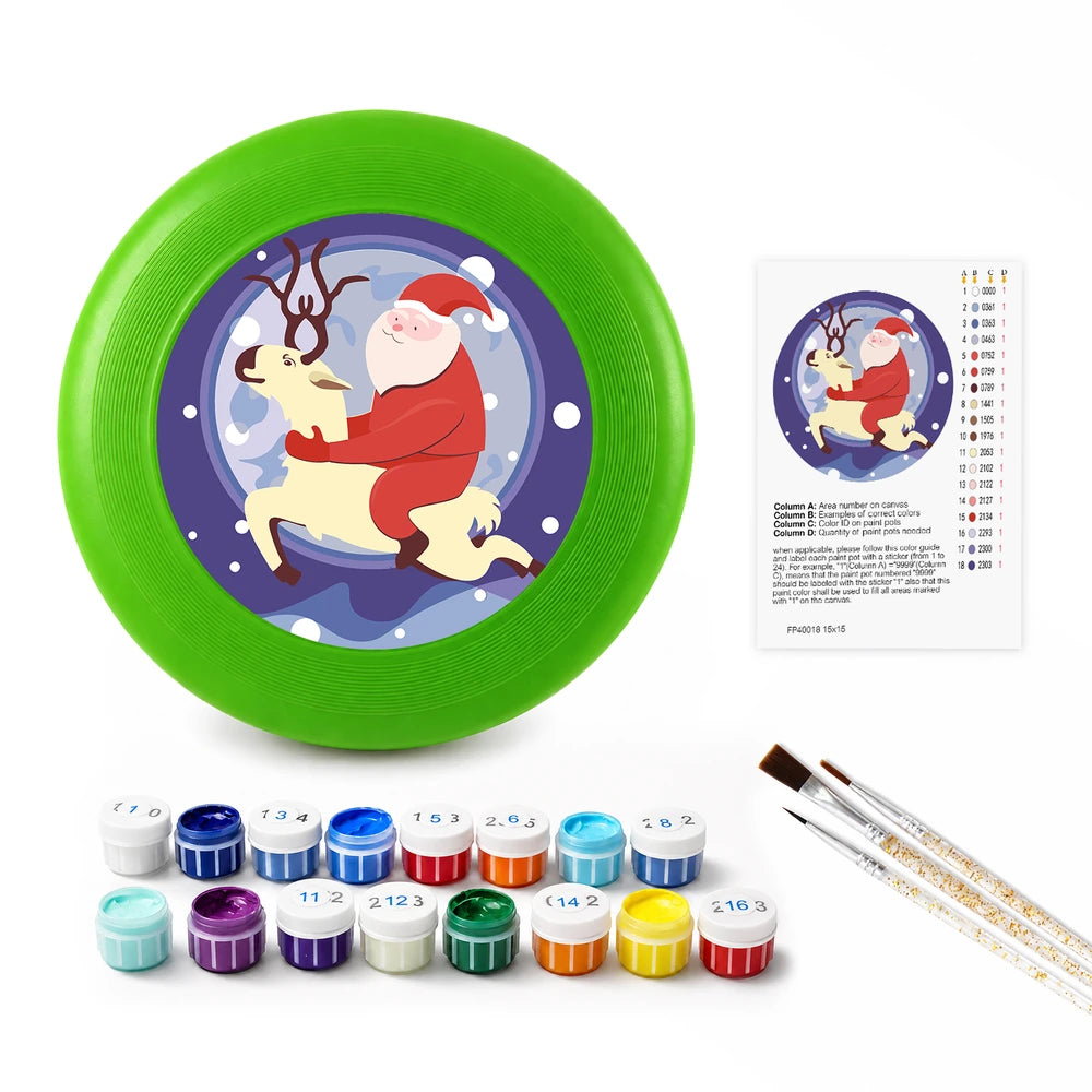 
Paint by Numbers - Frisbee | Santa Riding a Reindeer