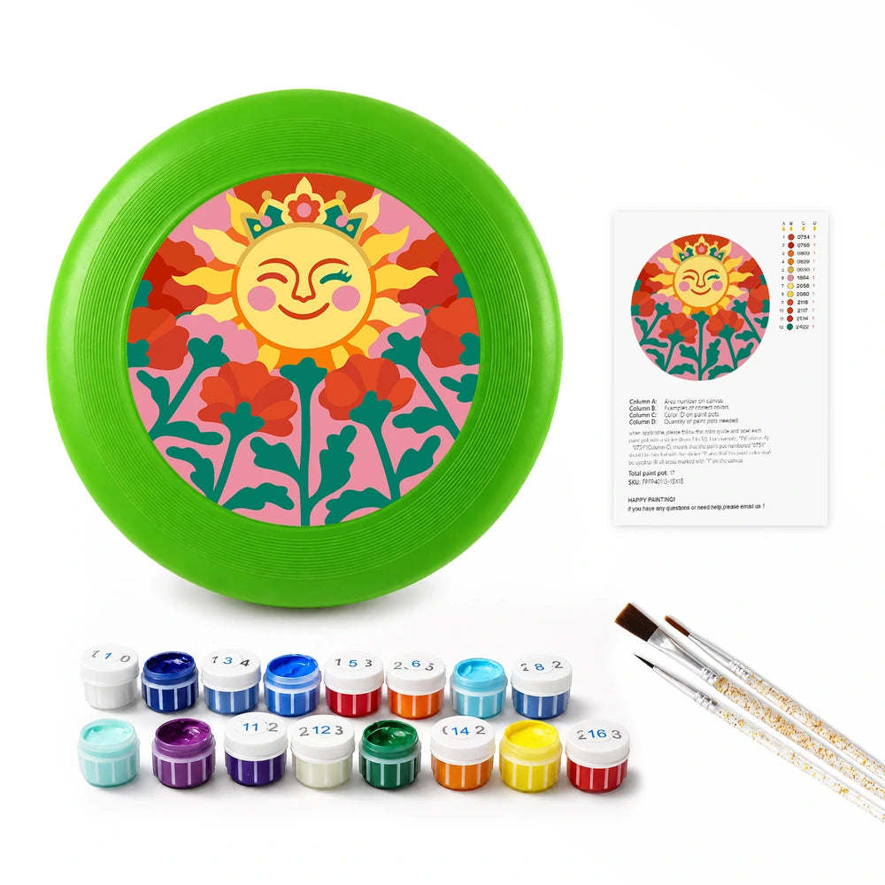 
Paint by Numbers - Frisbee | Smiling Sun in Flowers