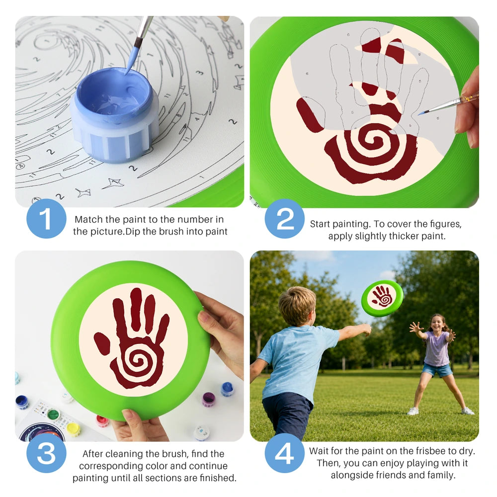 Paint by Numbers - Frisbee | Spiral Hand Symbol