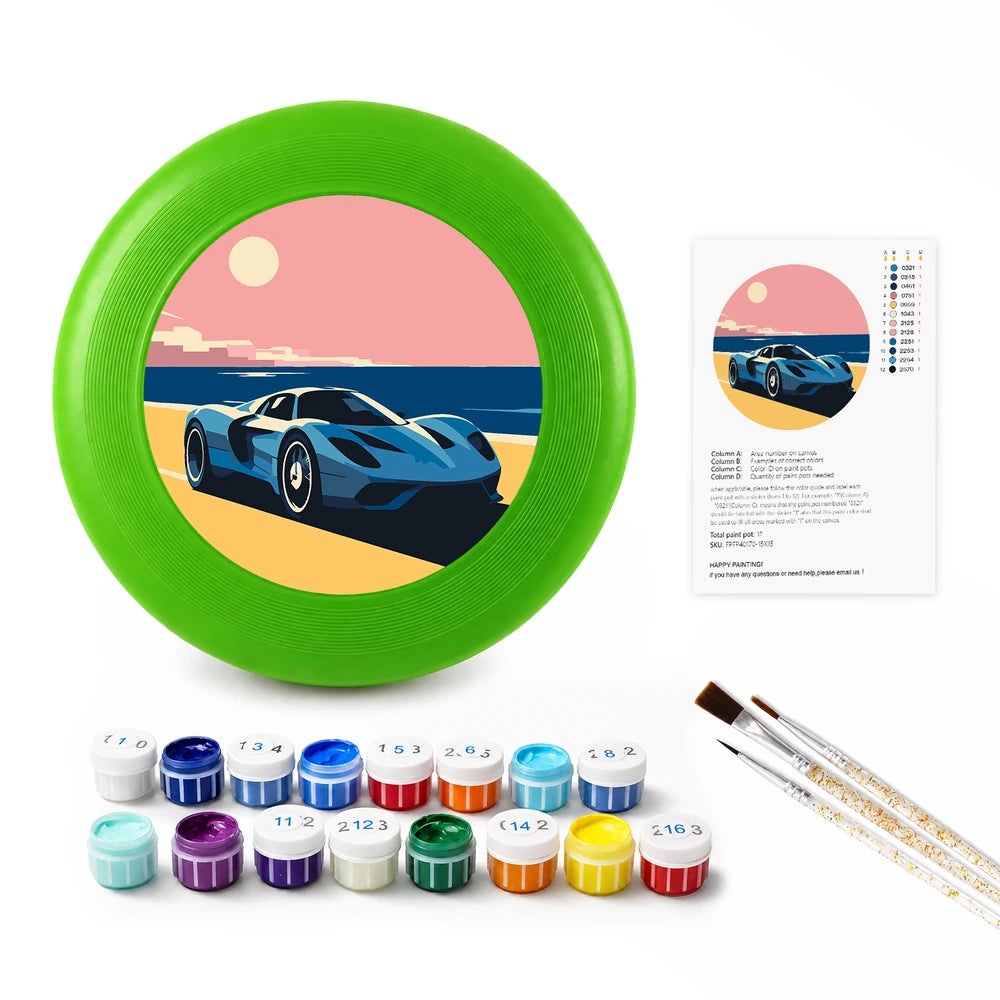 Paint by Numbers - Frisbee | Sports Car at Dusk