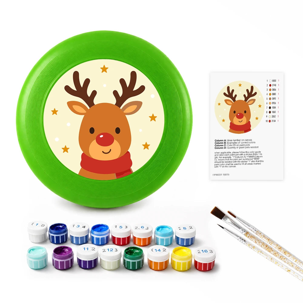 
Paint by Numbers - Frisbee | Starry Reindeer Face