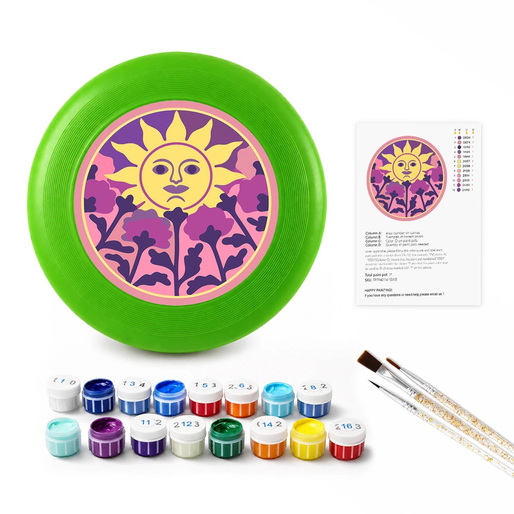 Paint by Numbers - Frisbee | Sun Face and Thistles
