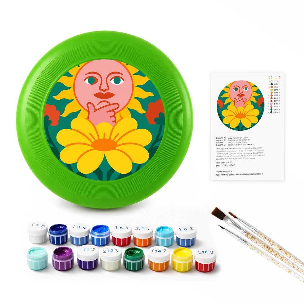 Paint by Numbers - Frisbee | Sun and Moon in Bloom