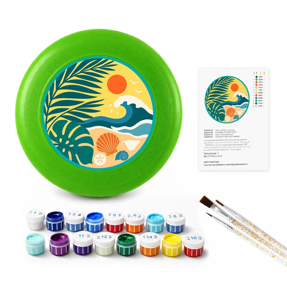 
Paint by Numbers - Frisbee | Tropical Beach Circle