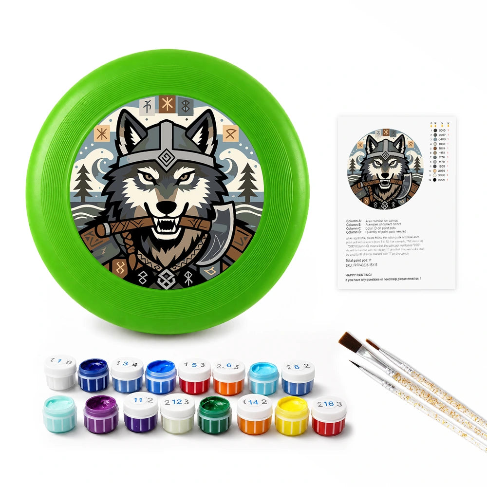 Paint by Numbers - Frisbee | Viking Wolf