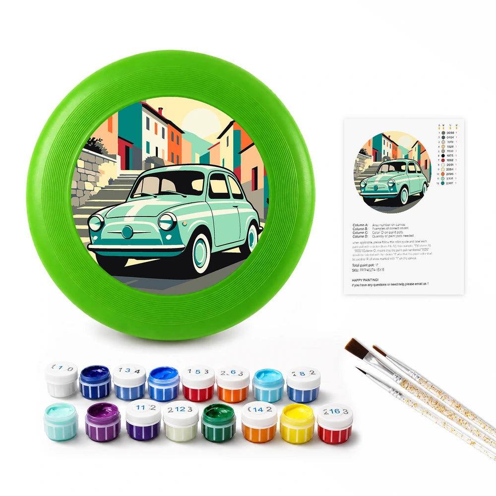 
Paint by Numbers - Frisbee | Vintage Car in the Village