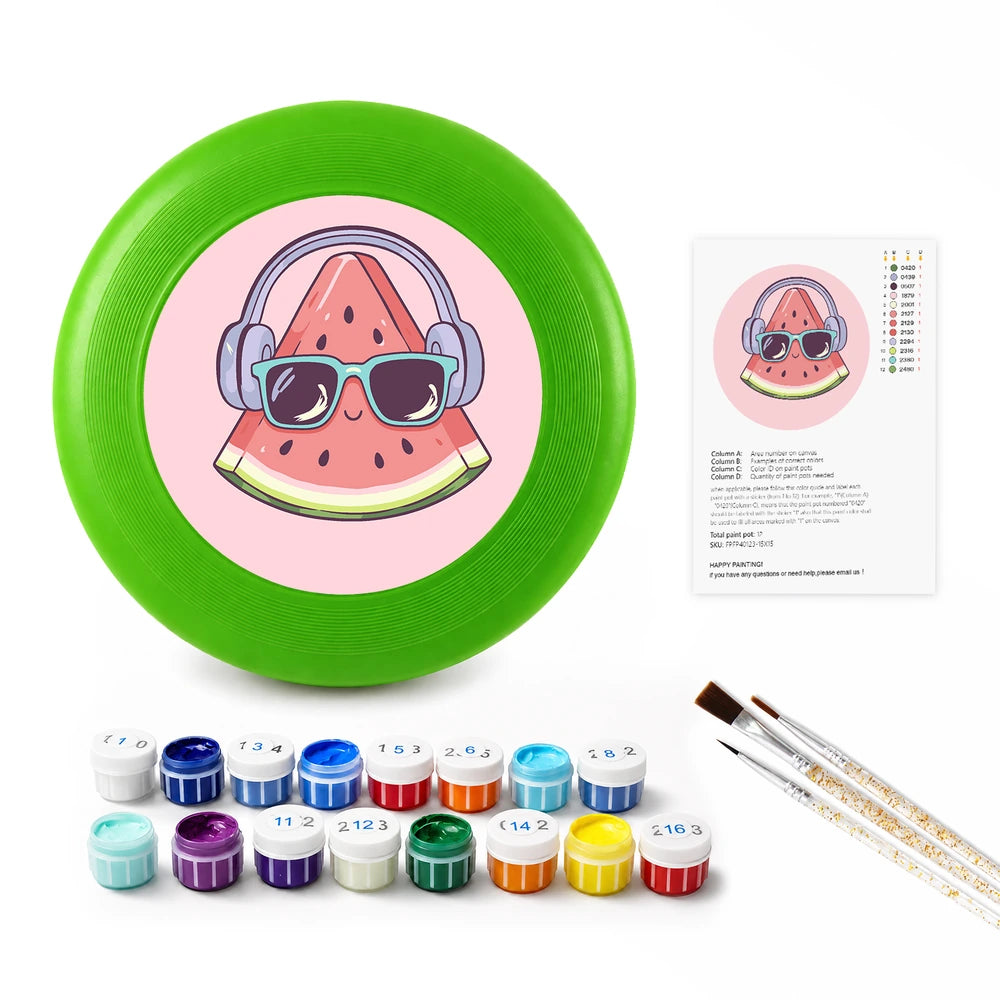 Paint by Numbers - Frisbee | Watermelon with Headphones
