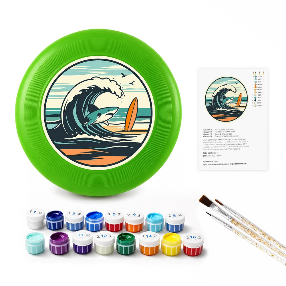 Paint by Numbers - Frisbee | Wave and Surfboard
