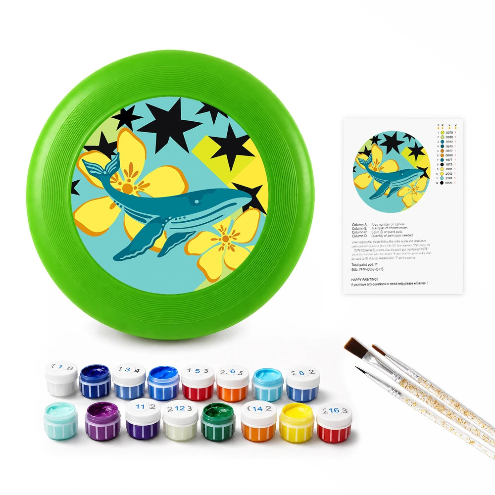 
Paint by Numbers - Frisbee | Whale Among Flowers