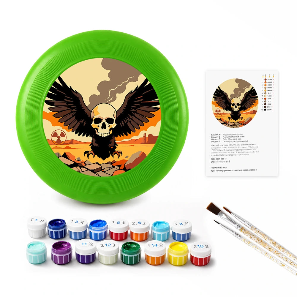 
Paint by Numbers - Frisbee | Winged Skull