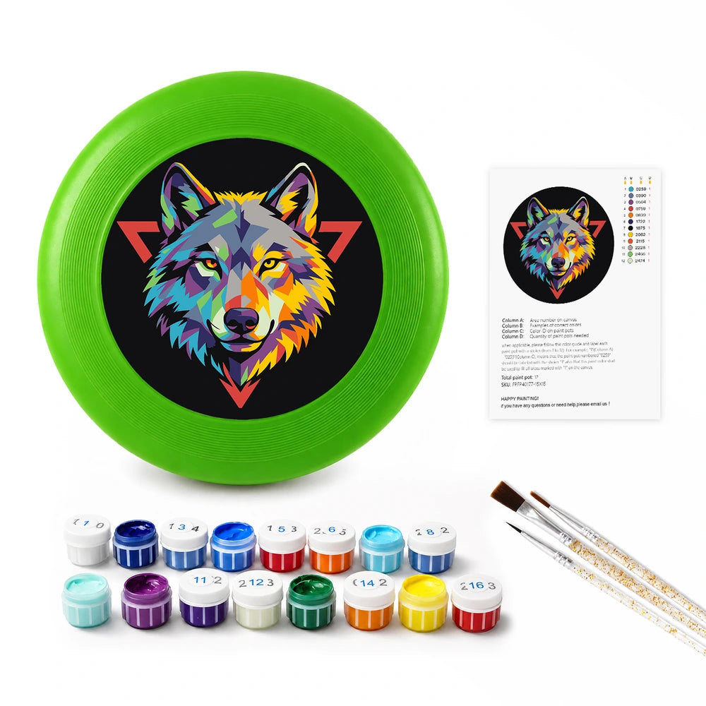 
Paint by Numbers - Frisbee | Wolf Head Emblem