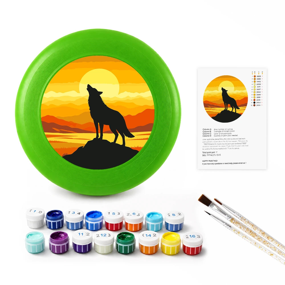 
Paint by Numbers - Frisbee | Wolf at Sunset