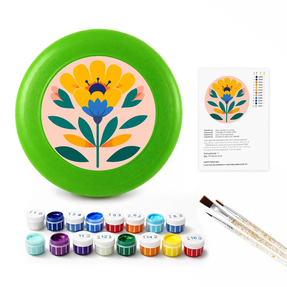 
Paint by Numbers - Frisbee | Yellow Folk Flower