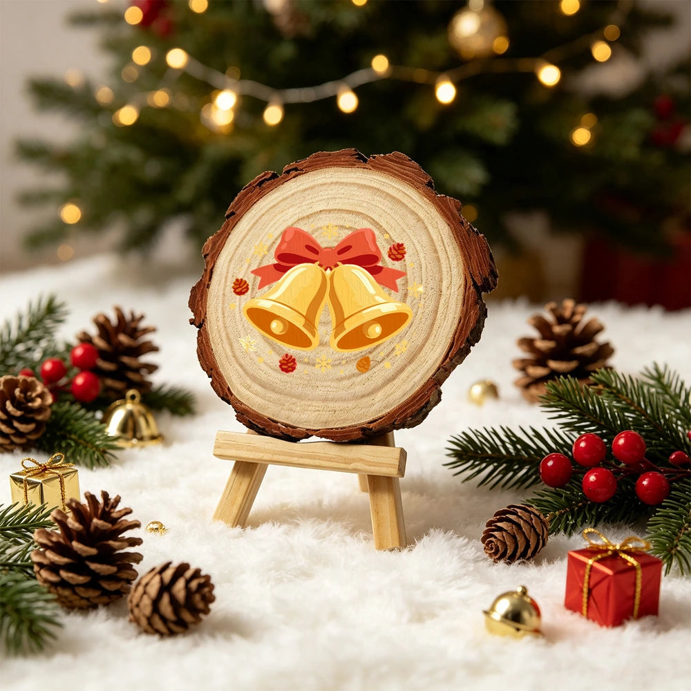 
Paint by Numbers - Wood Slice | Ringing Christmas Bells