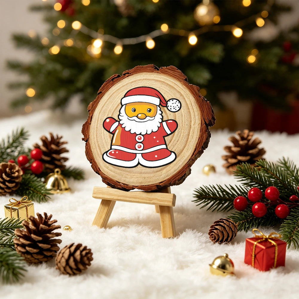 Paint by Numbers - Wood Slice | Santa Chick
