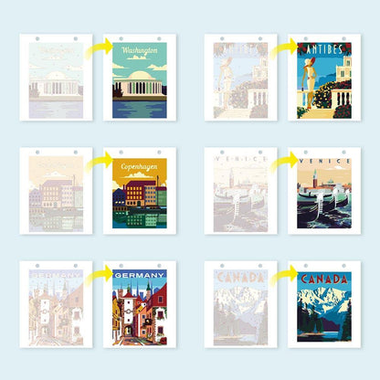 Paint by Numbers - 2026 Desk Calendar - Postcards of the World