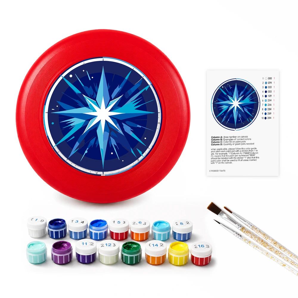 Paint by Numbers - Frisbee | Blue Compass Star