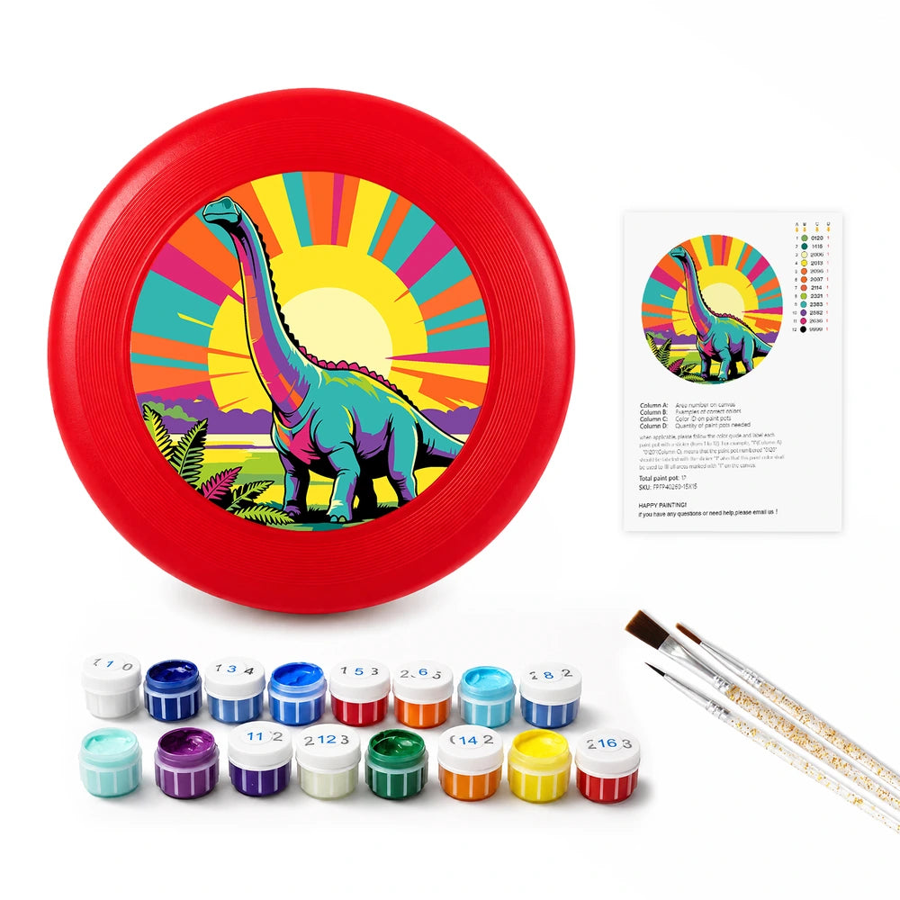 Paint by Numbers - Frisbee | Brontosaurus at Sunrise