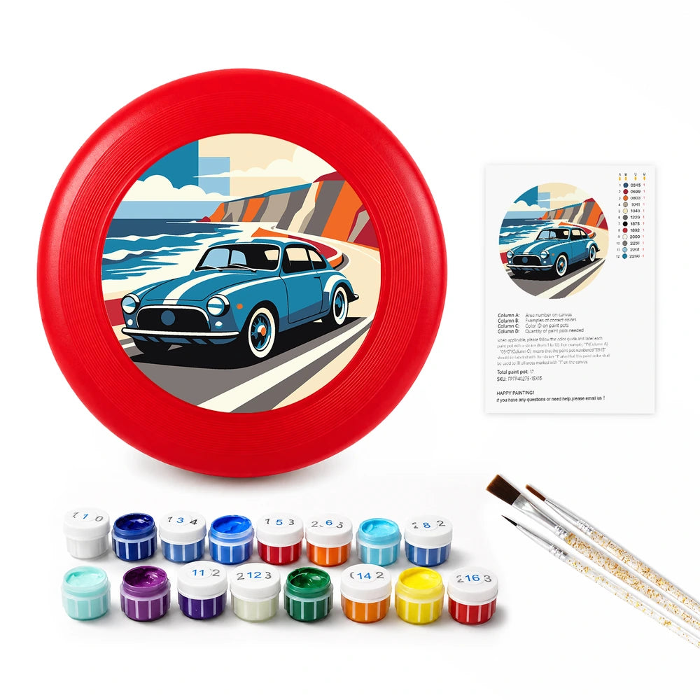
Paint by Numbers - Frisbee | Classic Car by the Sea