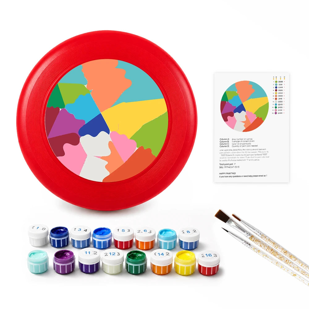 Paint by Numbers - Frisbee | Colour Block Wolf