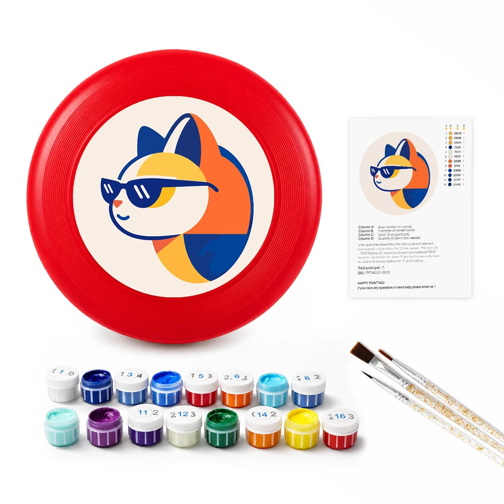 
Paint by Numbers - Frisbee | Cool Geometric Fox