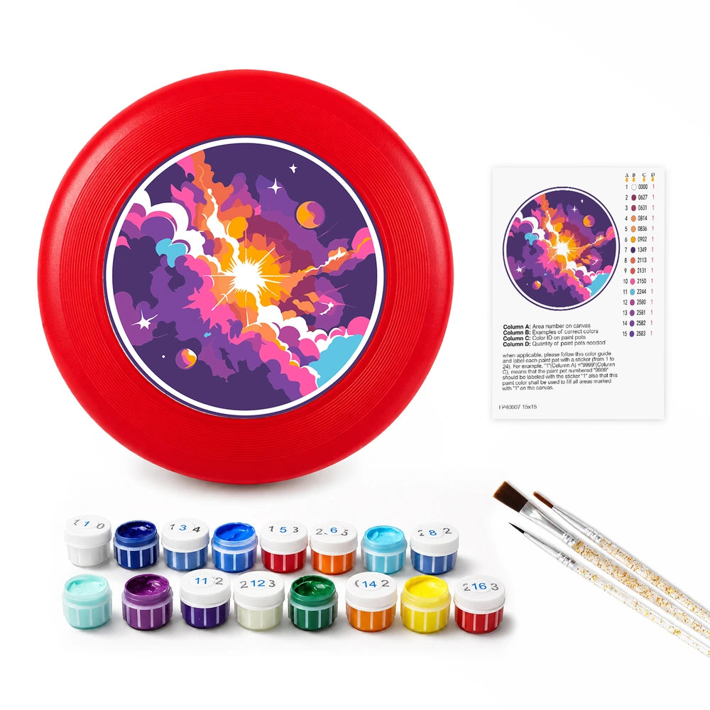 
Paint by Numbers - Frisbee | Cosmic Nebula