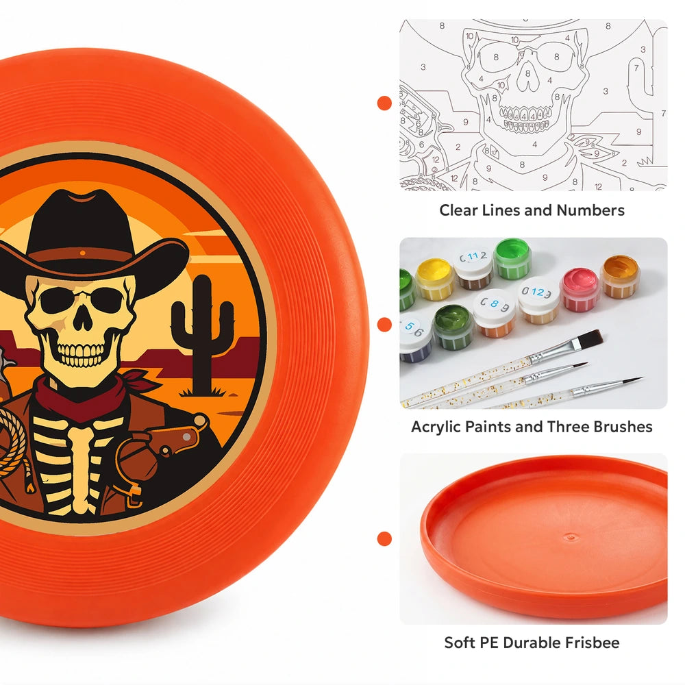 
Paint by Numbers - Frisbee | Cowboy Skeleton