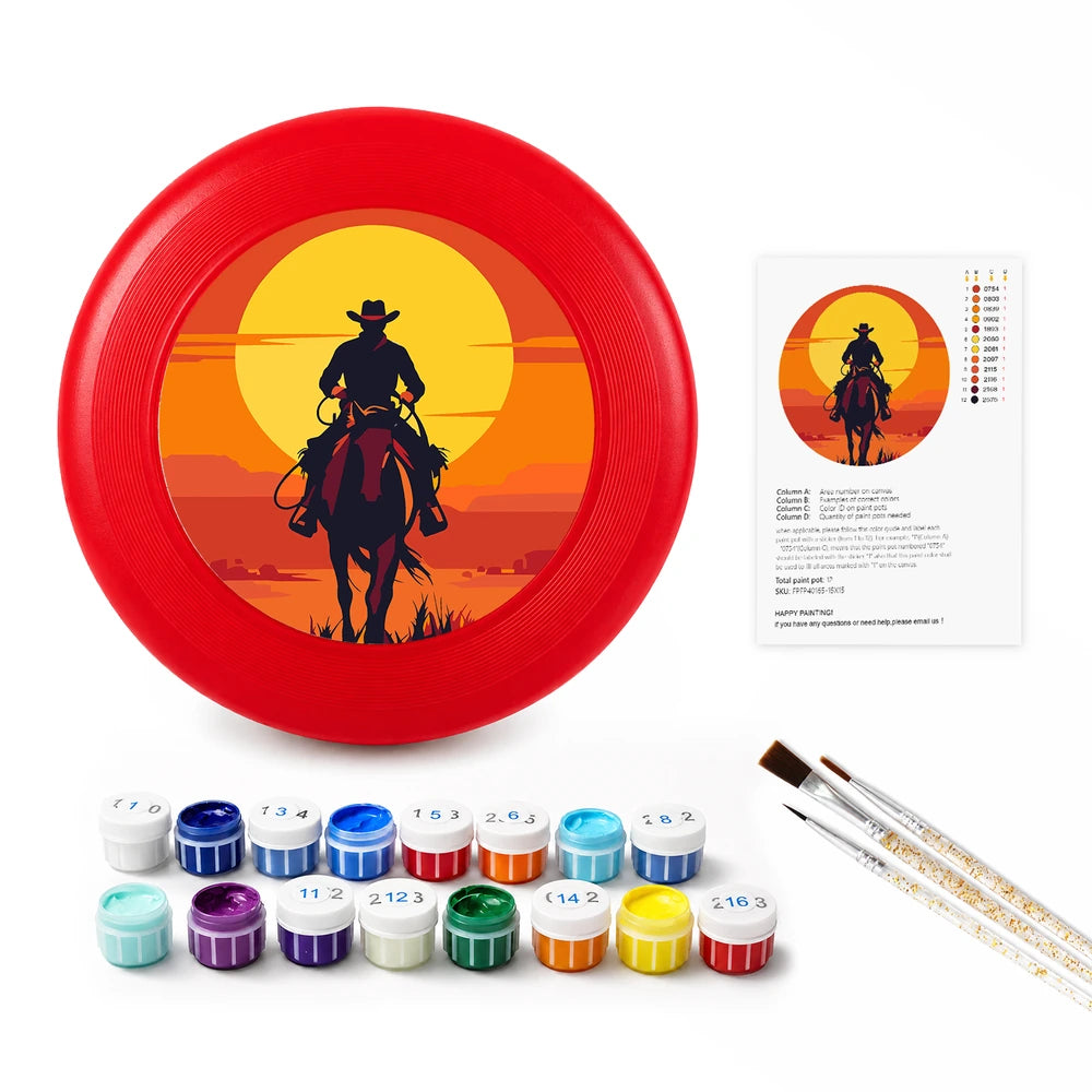 
Paint by Numbers - Frisbee | Cowboy at Sunset