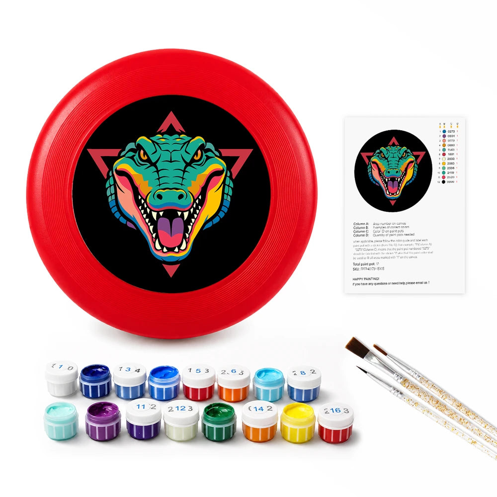 Paint by Numbers - Frisbee | Crocodile Emblem