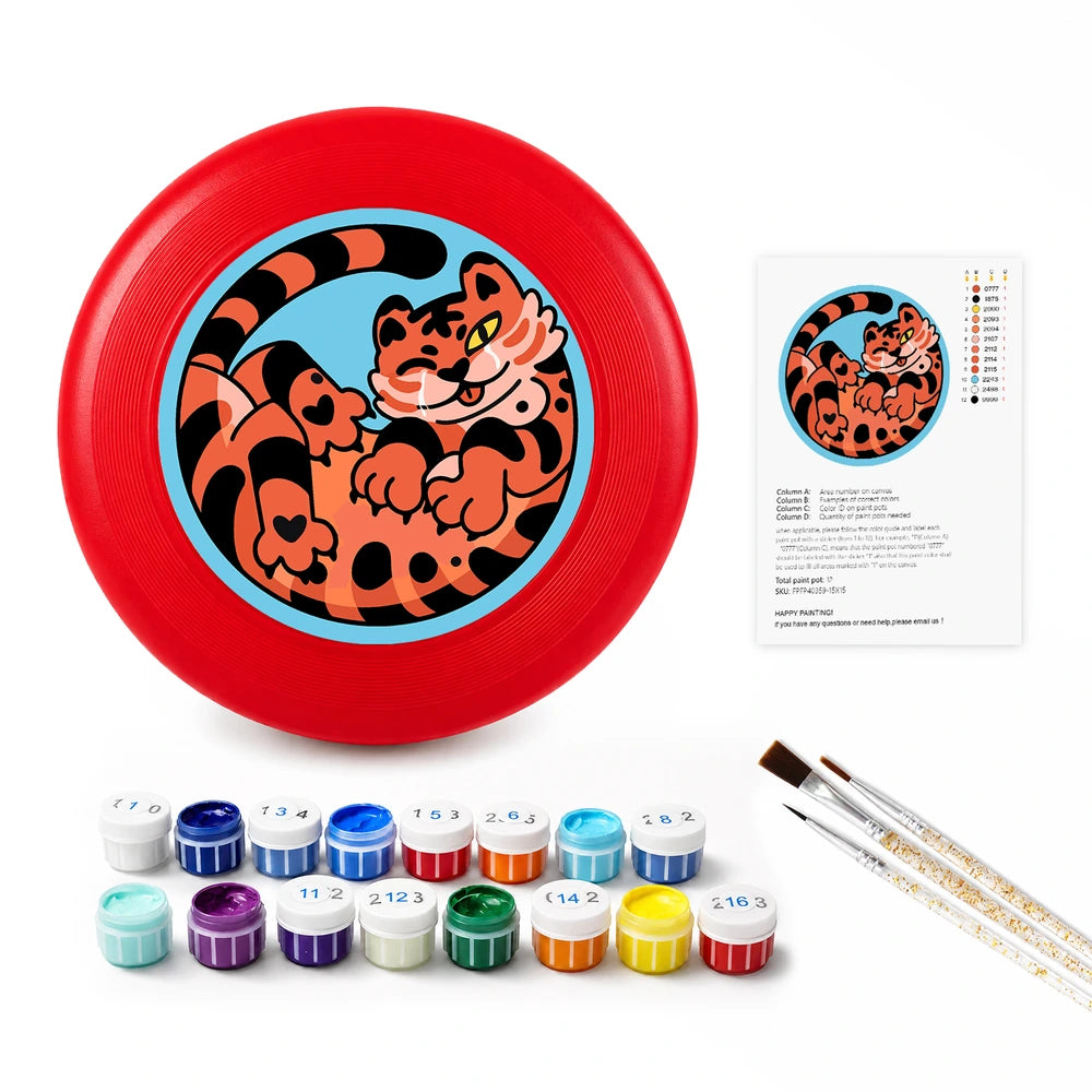 
Paint by Numbers - Frisbee | Curled Tiger