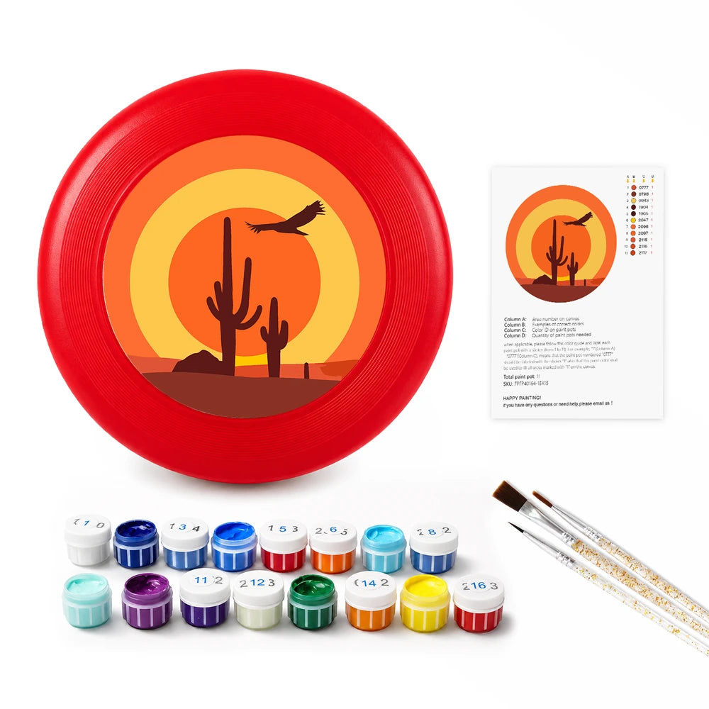 Paint by Numbers - Frisbee | Desert Sunset