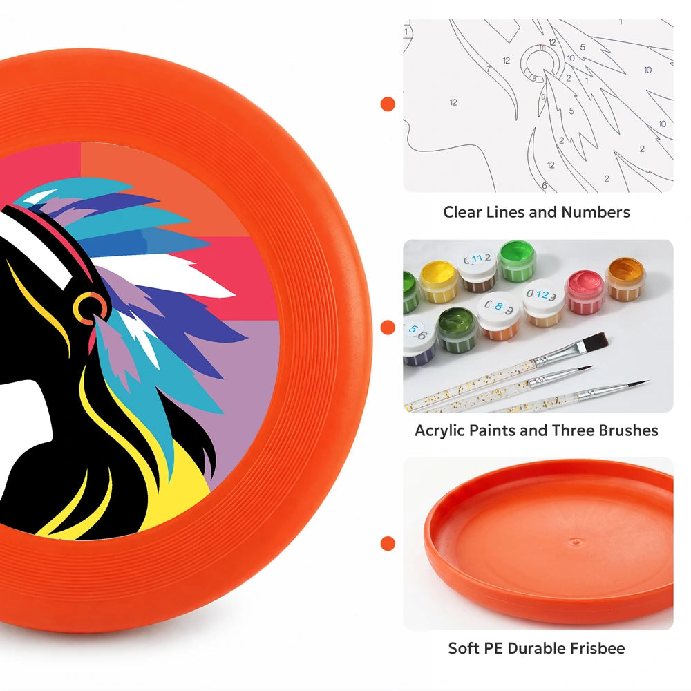 Paint by Numbers - Frisbee | Feather Headdress Portrait