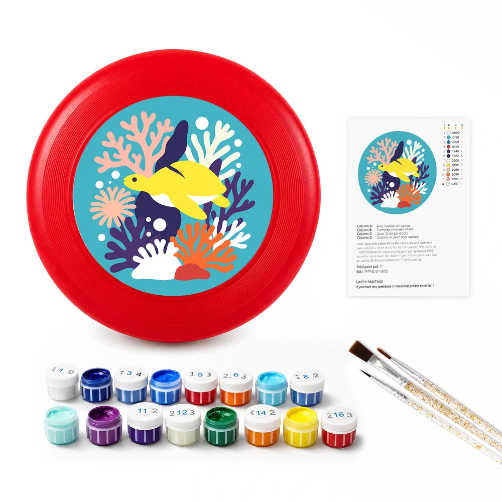 
Paint by Numbers - Frisbee | Fish on the Reef